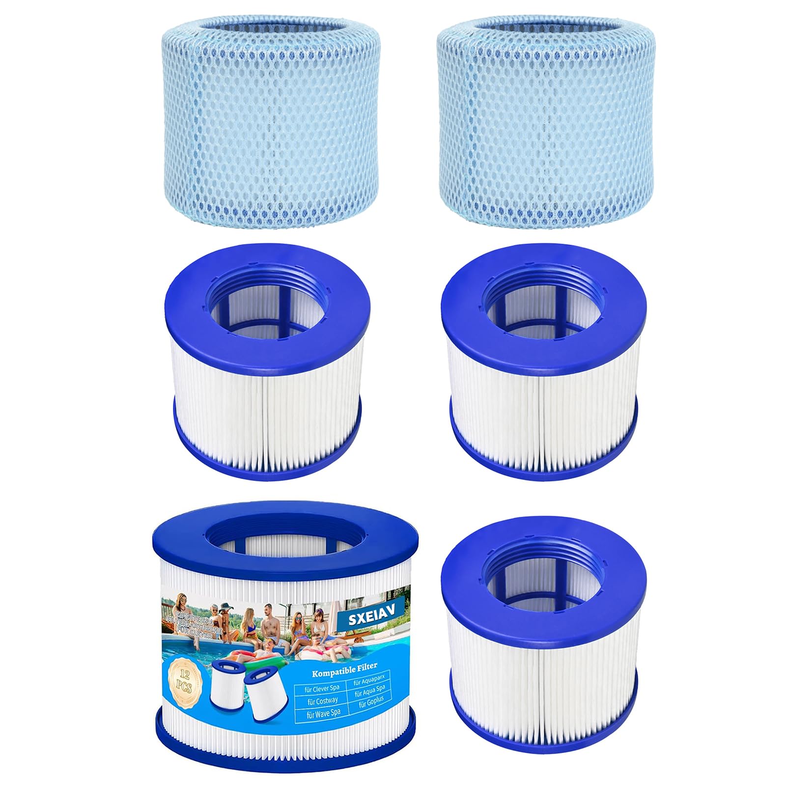 Cartouches filtrantes filetées de rechange pour jacuzz