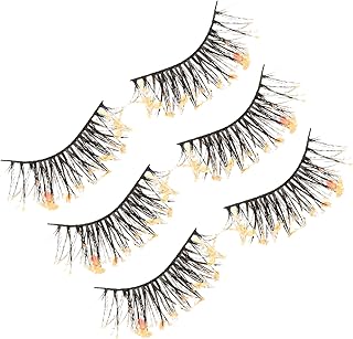 Beavorty 3 Pares De Cílios Postiços Pacote De Cílios Postiços Individuais Cílios Postiços Macios Conjunto De Lantejoulas Europeias E Americanas Cílios Postiços Fibra Cílios Postiços
