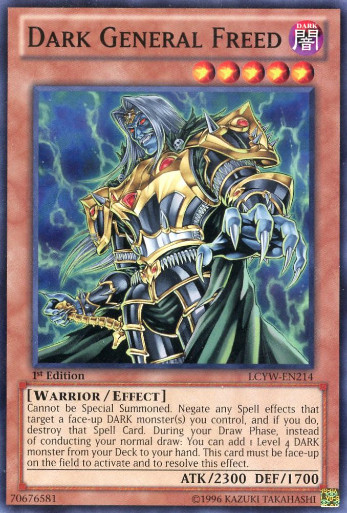 Amazon.com: YU-GI-OH! - Dark General Freed (LCYW-EN214) - Legendary  Collection 3: Yugi's World - 1st Edition - Common : Toys & Games