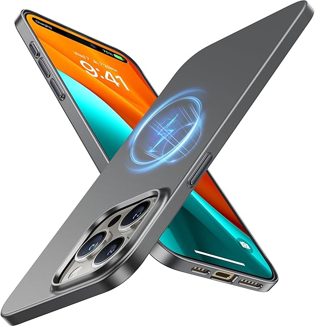 TORRAS Ultra cienkie etui do iPhone 15 Pro Max do MagSafe (siła magnetyczna nr 1, nigdy nie przywiera kurz), Velvety Touch etui na telefon komórkowy iPhone 15 Pro Max, odporne na uderzenia i