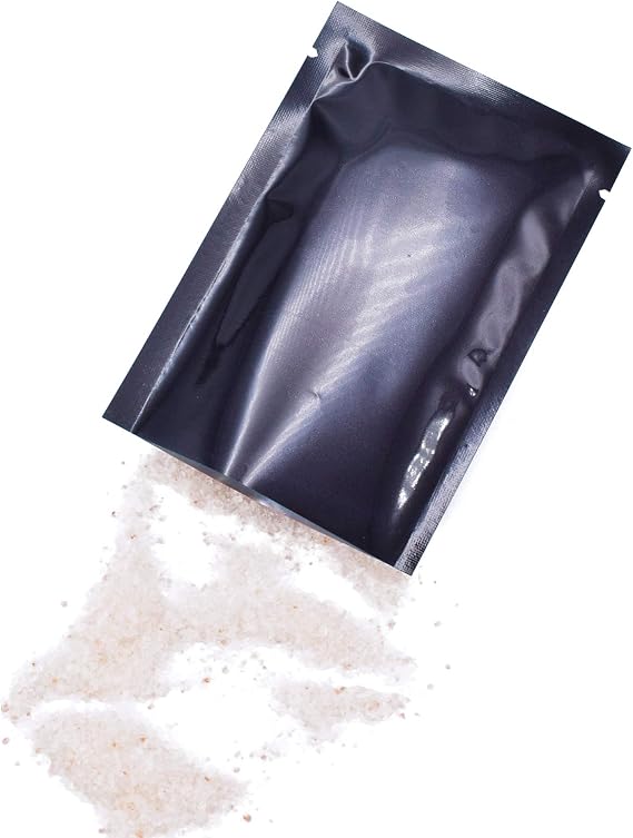 QQ Studio 100 PCS Metallic Mylar Foil Open Top Sealable Bags (6x9cm (2.3x3.5), 100x Black)