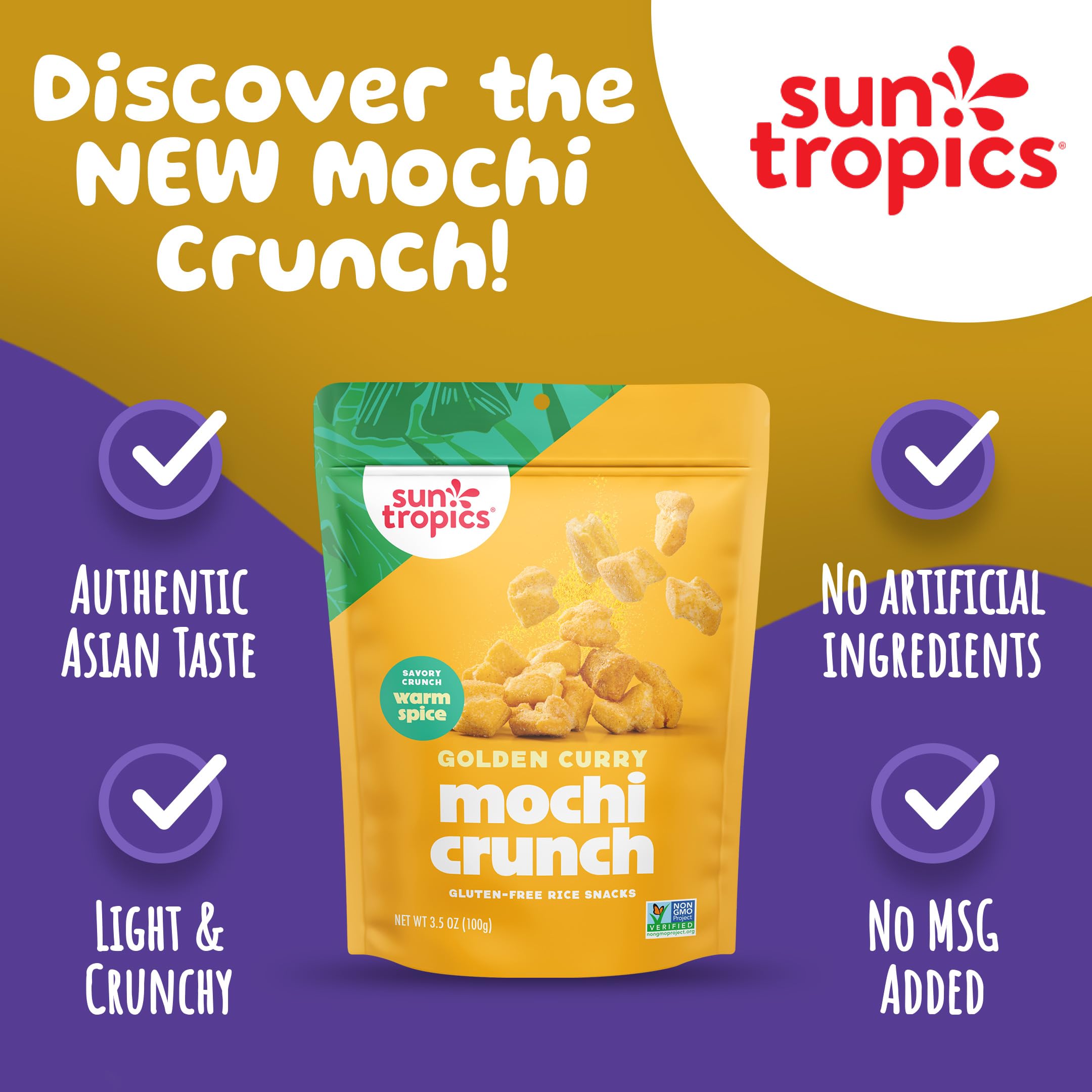 Amazon.com: Sun Tropics Mochi Snack Bites, Golden Curry Flavor