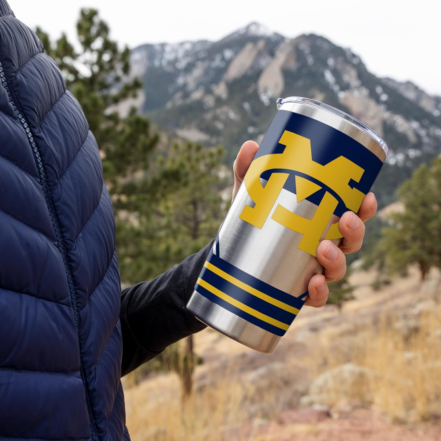 Rico Industries NCAA Mississippi College Choctaws Standard 20oz Stainless Steel Tumbler with Lid - Great For Coffee, Tea, Water or Cocktails - Image 2