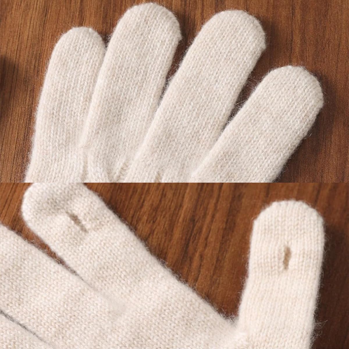 Women Winter Knit Long Gloves, Touchscreen Wool Cashmere Arm Warmers