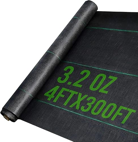 Miniatura 9 de Tela de barrera de malezas de 3 pies x 300 pies, resistente, 5 onzas, tela geotextil tejida para contrapiso, terreno de jardinería, tapete de