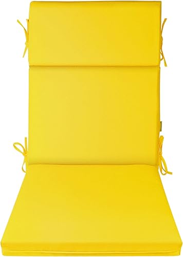 Miniatura 3 de Cojines para silla Adirondack para exteriores e interiores, cojín de repuesto para muebles de patio con respaldo alto, juego de 2 (amarillo)