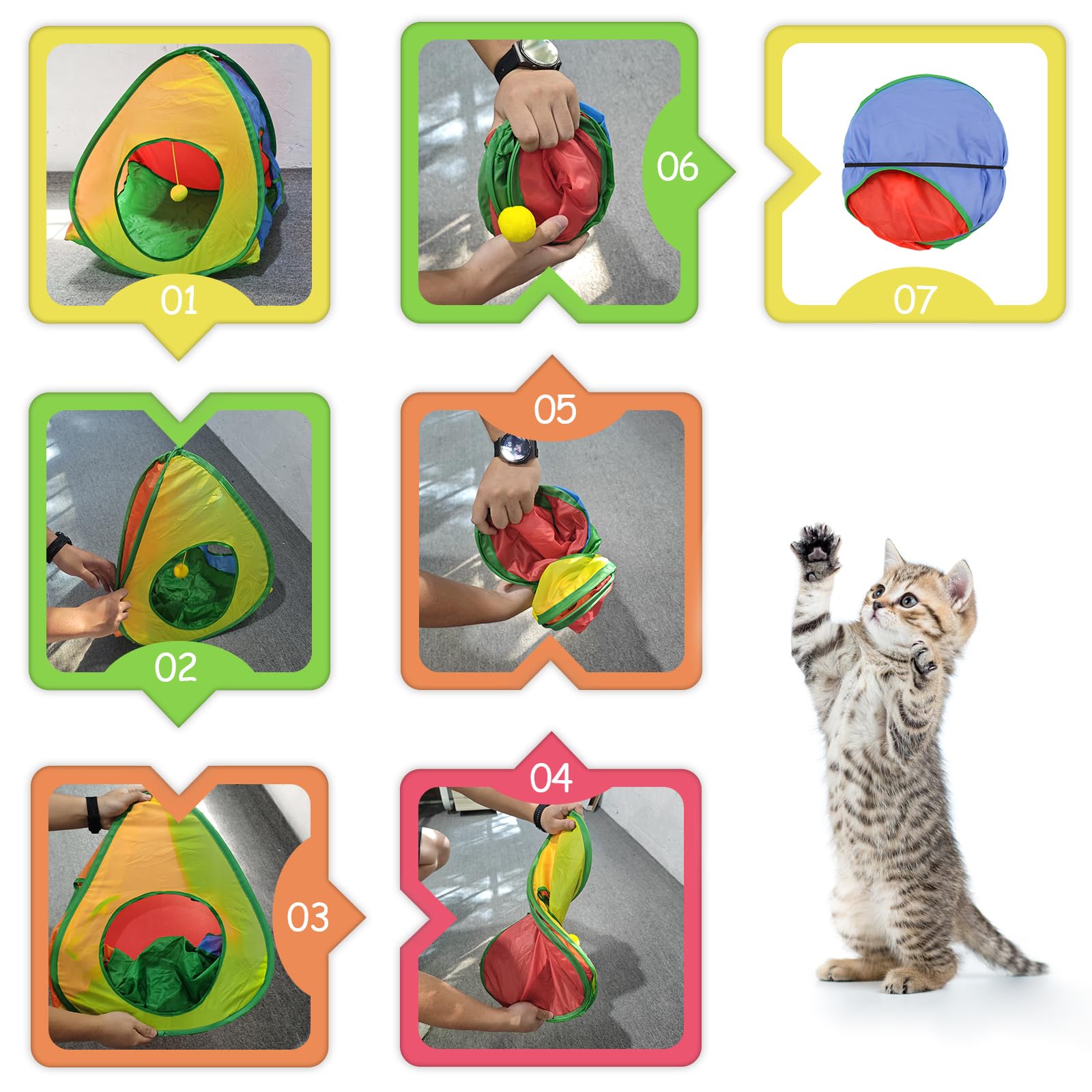 Andiker Cat Tent with a PlushBall - Image 3