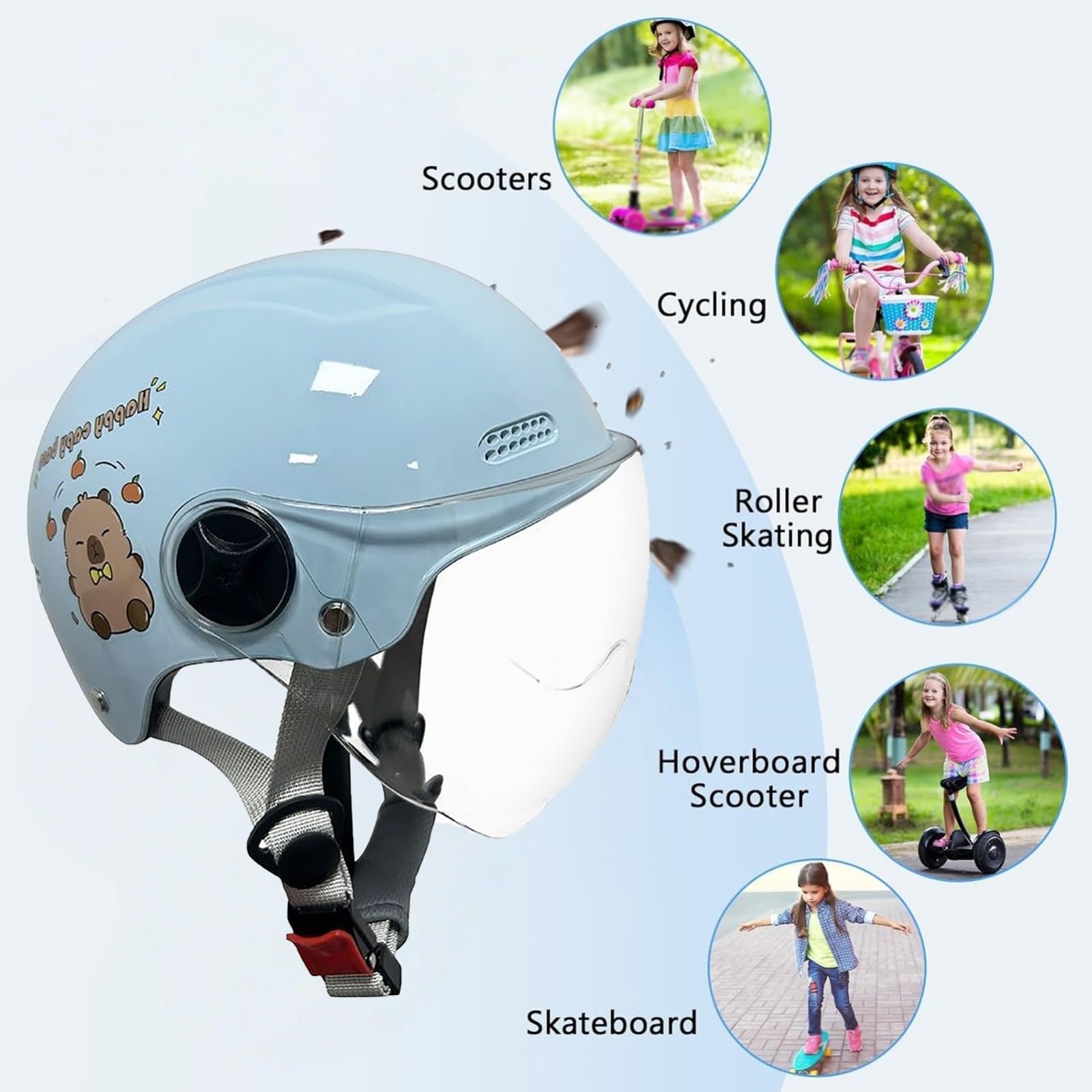 Kask rowerowy dla dzieci w wieku 3-12 lat, dla chłopców i dziewczynek, kask rowerowy na każdą pogodę, lekki i oddychający design