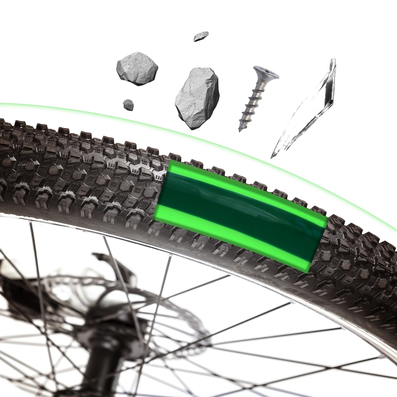 2pcs Nastro Antiforatura in Gomma, Bicicletta Protettore dei | FindTheDeal