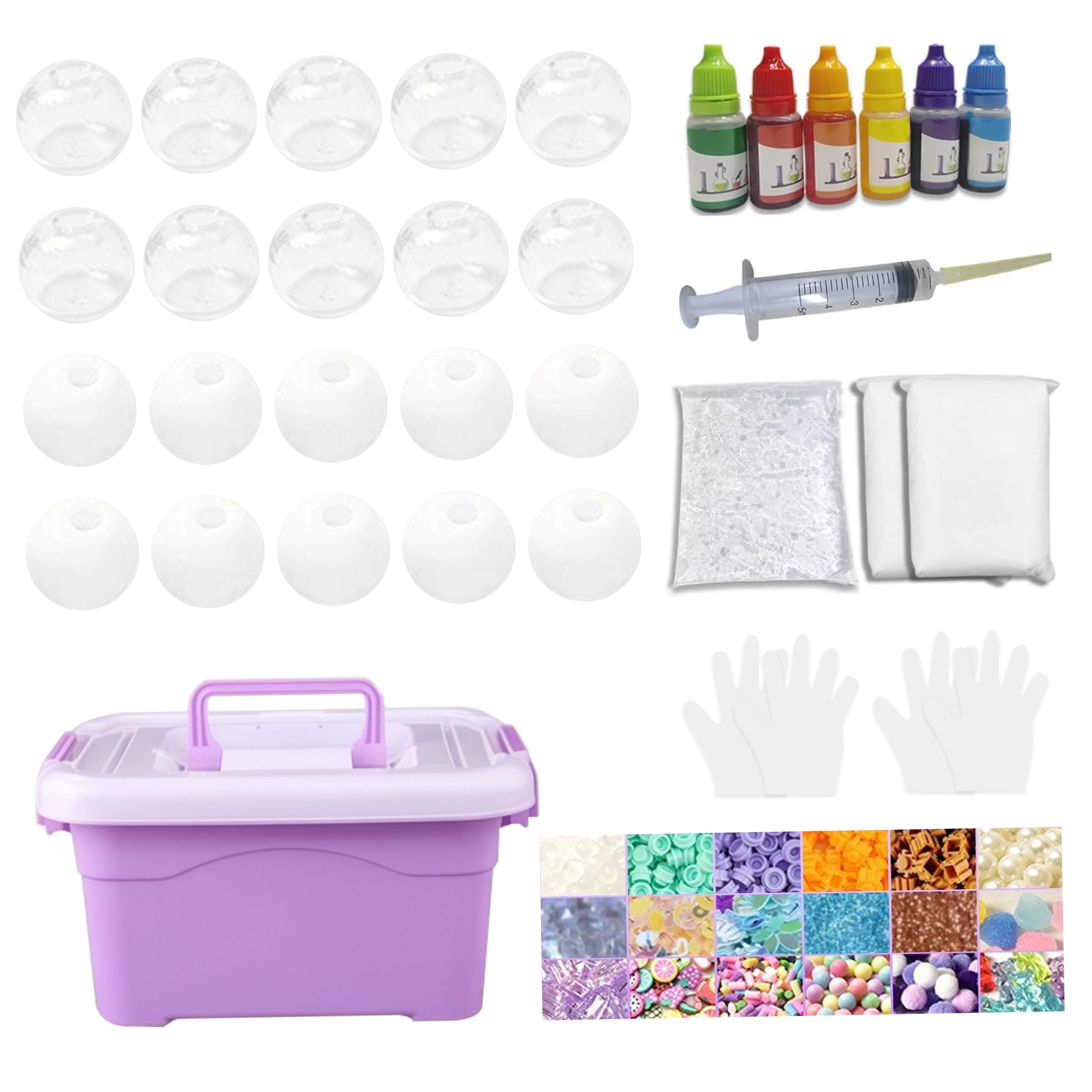 DIY-Stressball-Herstellungsset mit Füllmaterial, 20-teiliges Stressball-Set mit Luftpumpe und Expander-Werkzeug, sensorisches Spielzeug für Erwachsene Kinder, DIY-Herstellung