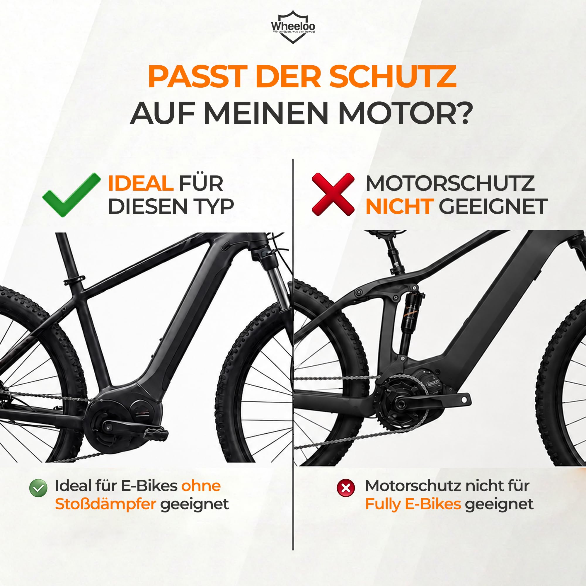 E-Bike Transportschutz Set 3-teilig für Motor, Akku und Lenker I wasserabweisende Schutzhüllen für Fahrradträger I E Bike Schutzhülle zB. für Bosch, Shimano, Yamaha Ebike I Wheeloo