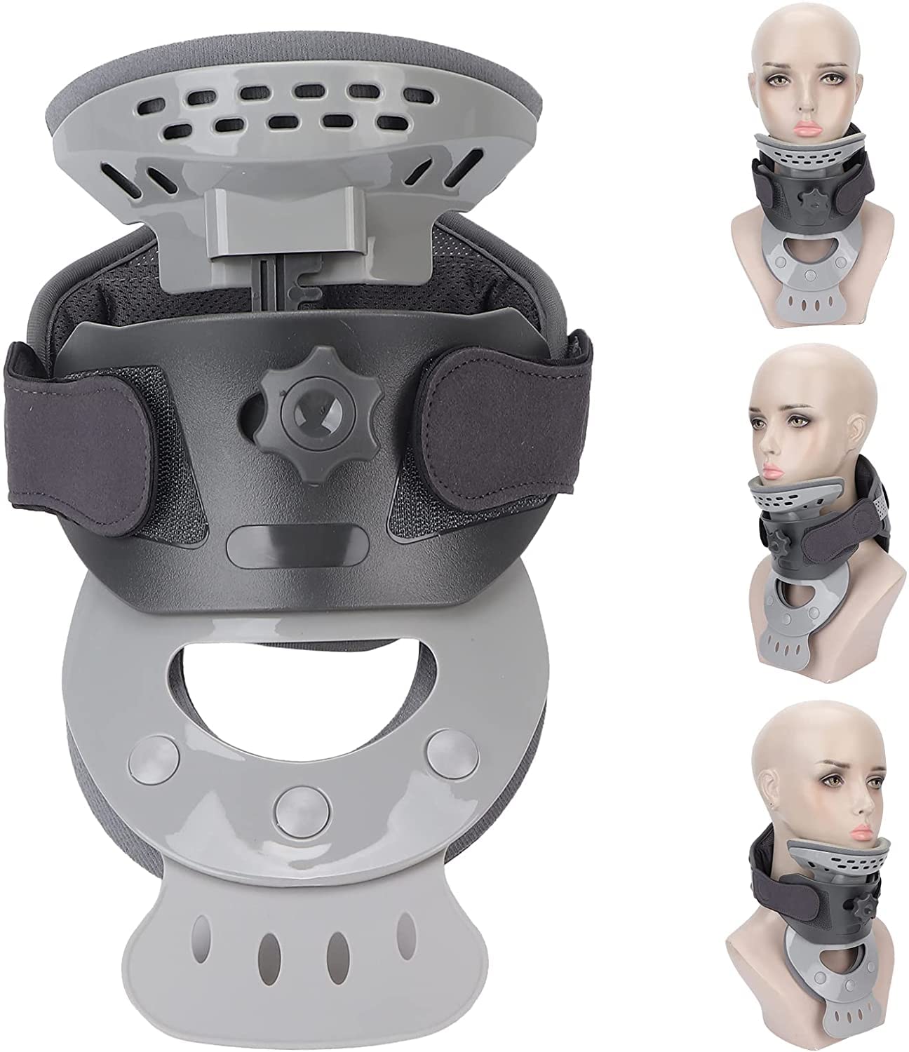 Collarín Cervical ergonómico - Dispositivo de tracción del Cuello Cervical con 3 Controles de Temperatura - Camilla de Soporte de Cuello Flexible Ajustable para aliviar el Dolor