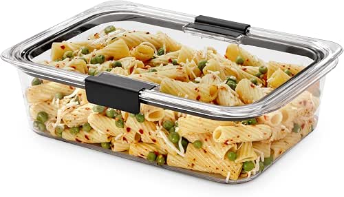 Rubbermaid Brilliance Large Food Storage Container, 9.6 Cup, BPA-Free, Leak-Proof,