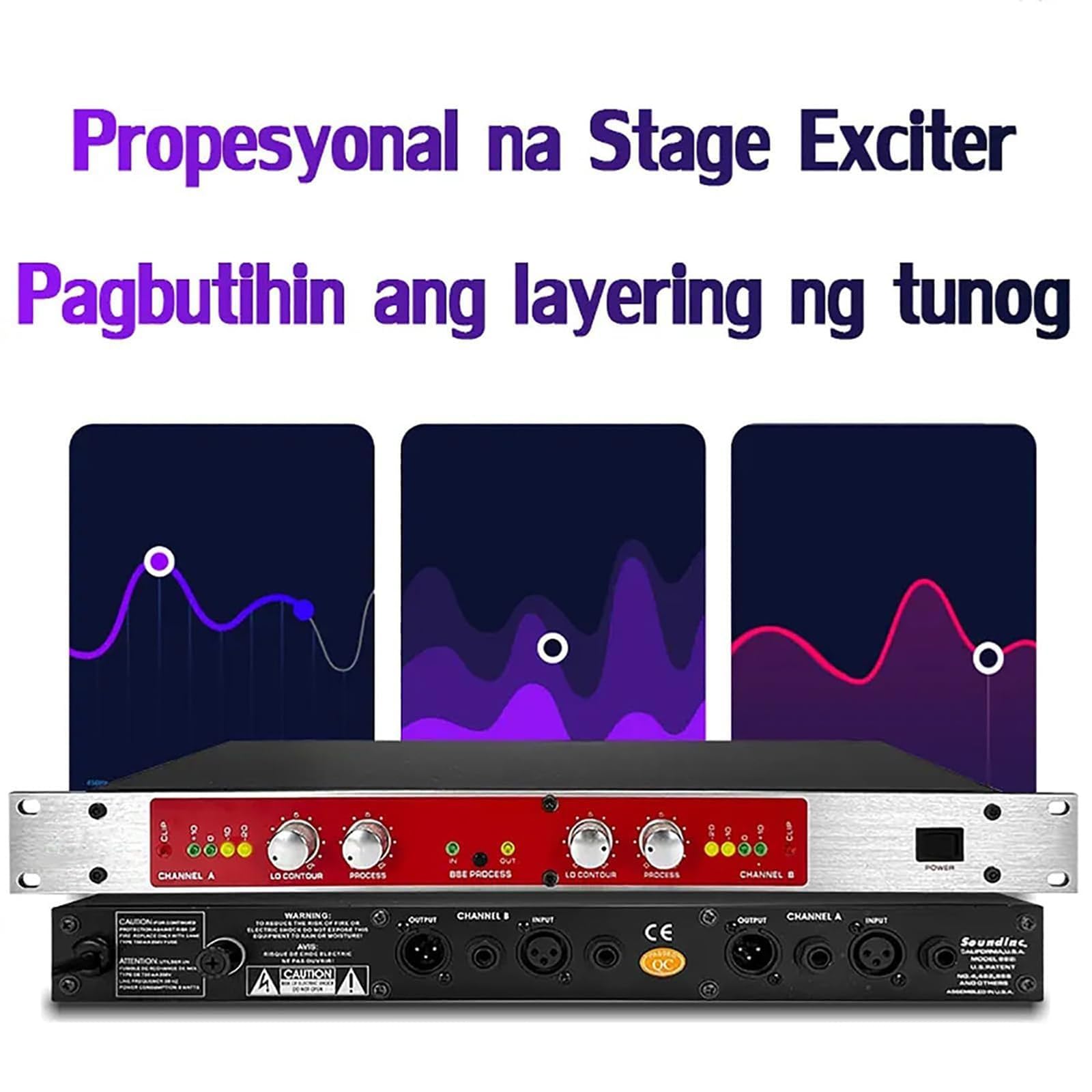 Processore audio professionale, processore vocale con funzione di autotune, ideale per studi di produzione musicale, karaoke, spettacoli dal vivace e miglioramento dell'audio in studio.