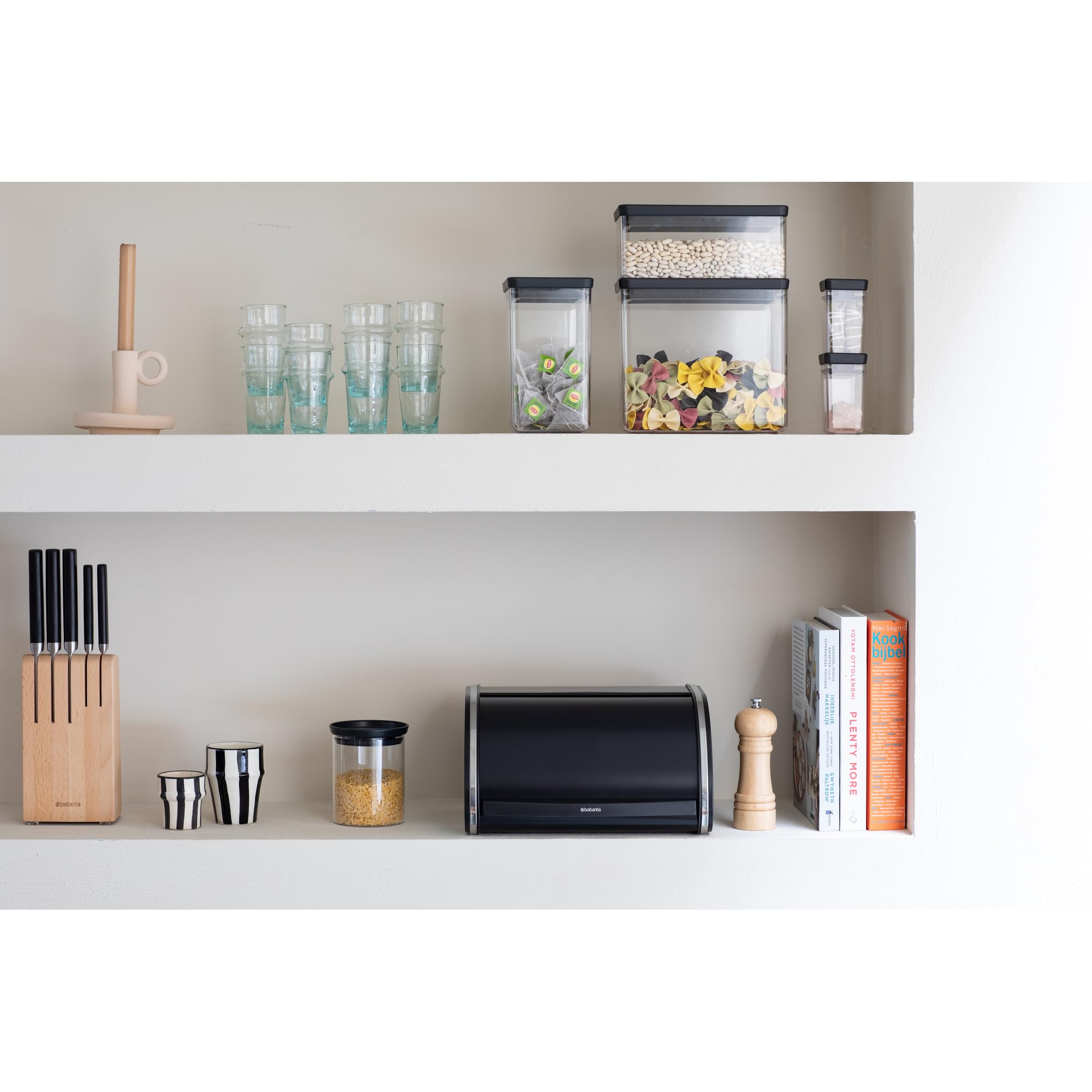 Brabantia Chlebak Wypukły, Średni, Matt Black