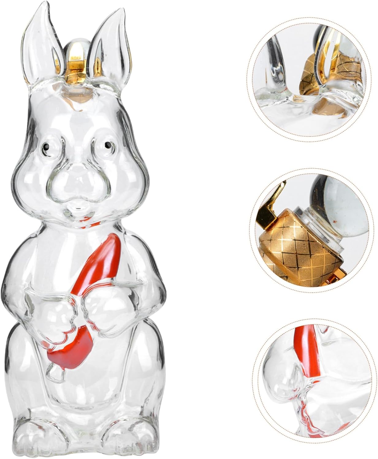 Ipetboom 薬瓶 と ワイン うさぎ ボトル Transparent ガラス