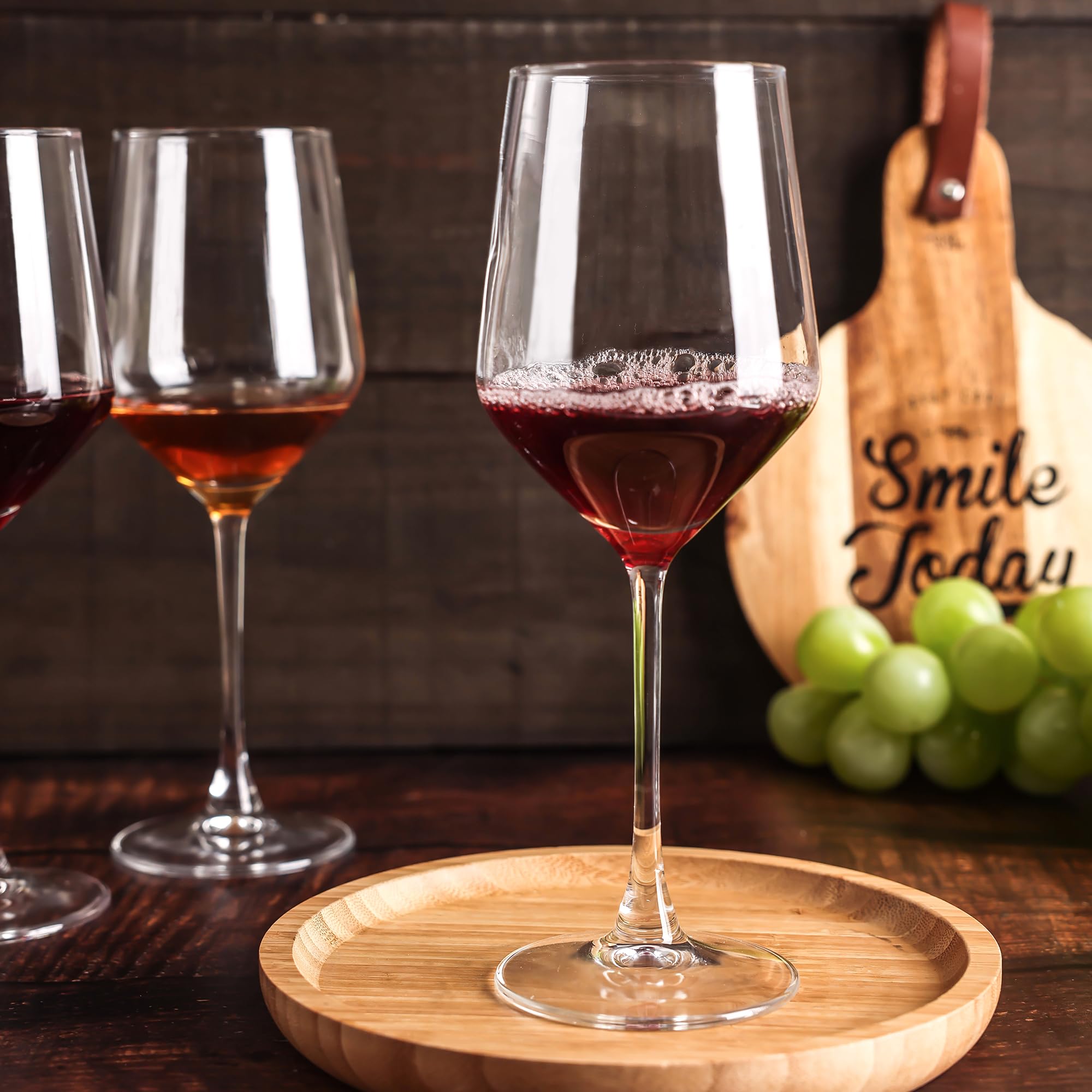 Copas de vino tinto, juego de 8 copas de vino burdeos, copas de vino de 17 onzas, regalo de inauguración de la casa de boda