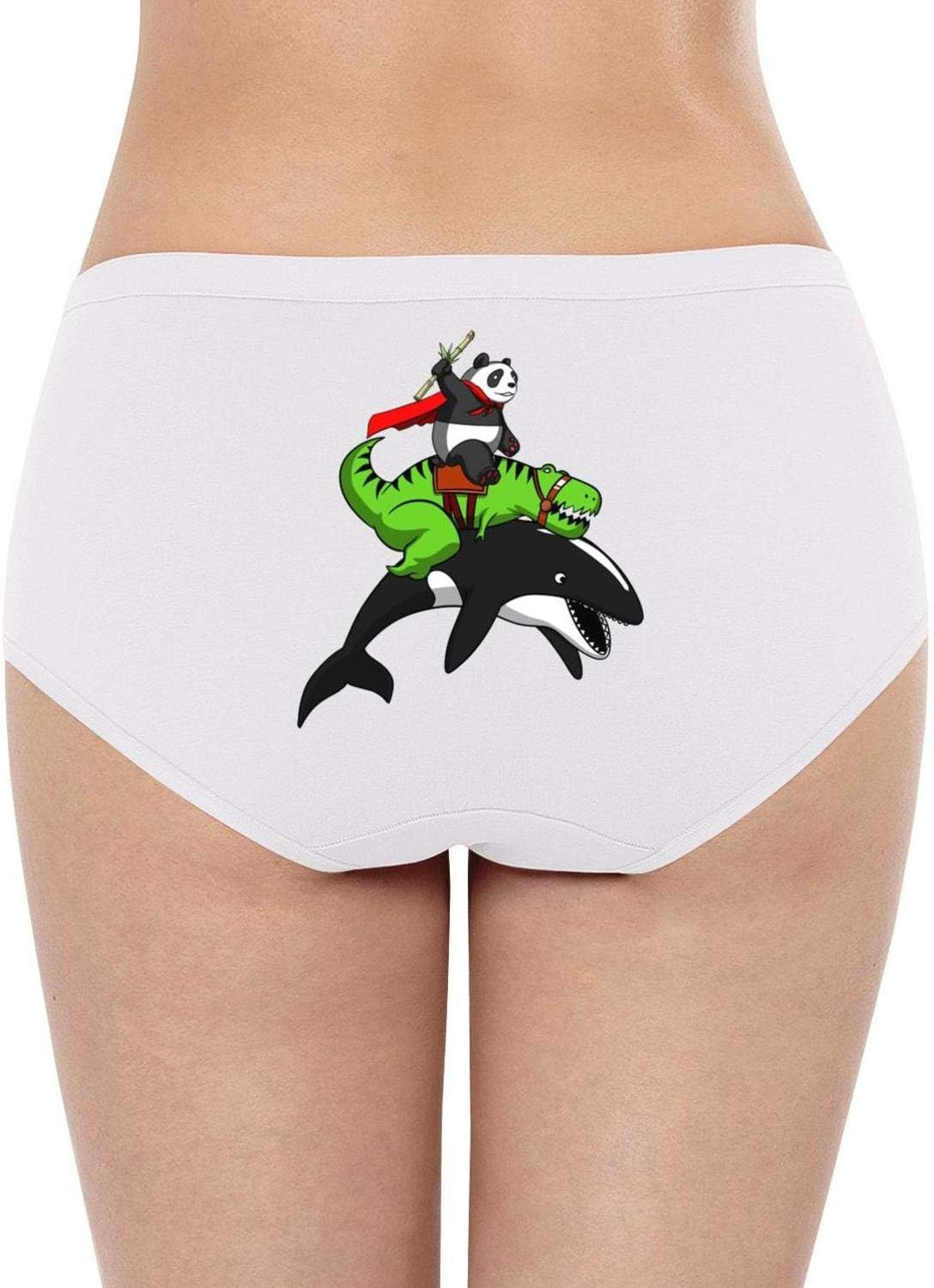 Woman Buddha Riding T-Rex Dinosaur Soft Low-Waist Underwear Panties