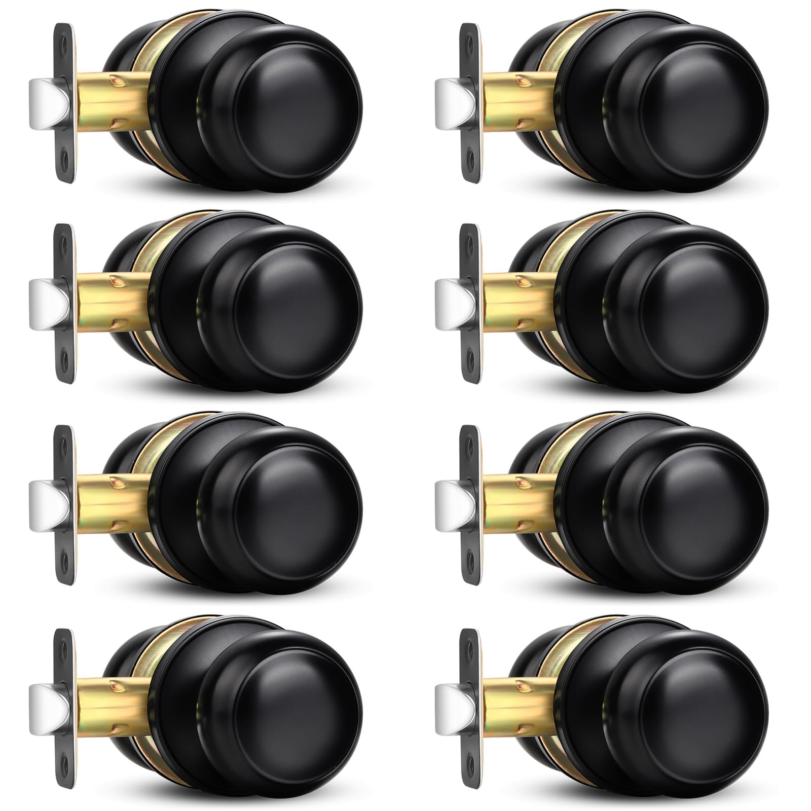 Sopoby Privacy Door Knobs - 5 Pack Brushed Nickel -22