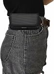 Phone Holster for iPhone 17 16 15 Pro Max, Galaxy S25 FE S24 FE S26 Plus | Belt Holder for Samsung A57 A56 A37 A36 A15, Pixel 10 Pro XL, Nylon Cell Phone Pouch Case with Belt Clip Loop, for Work