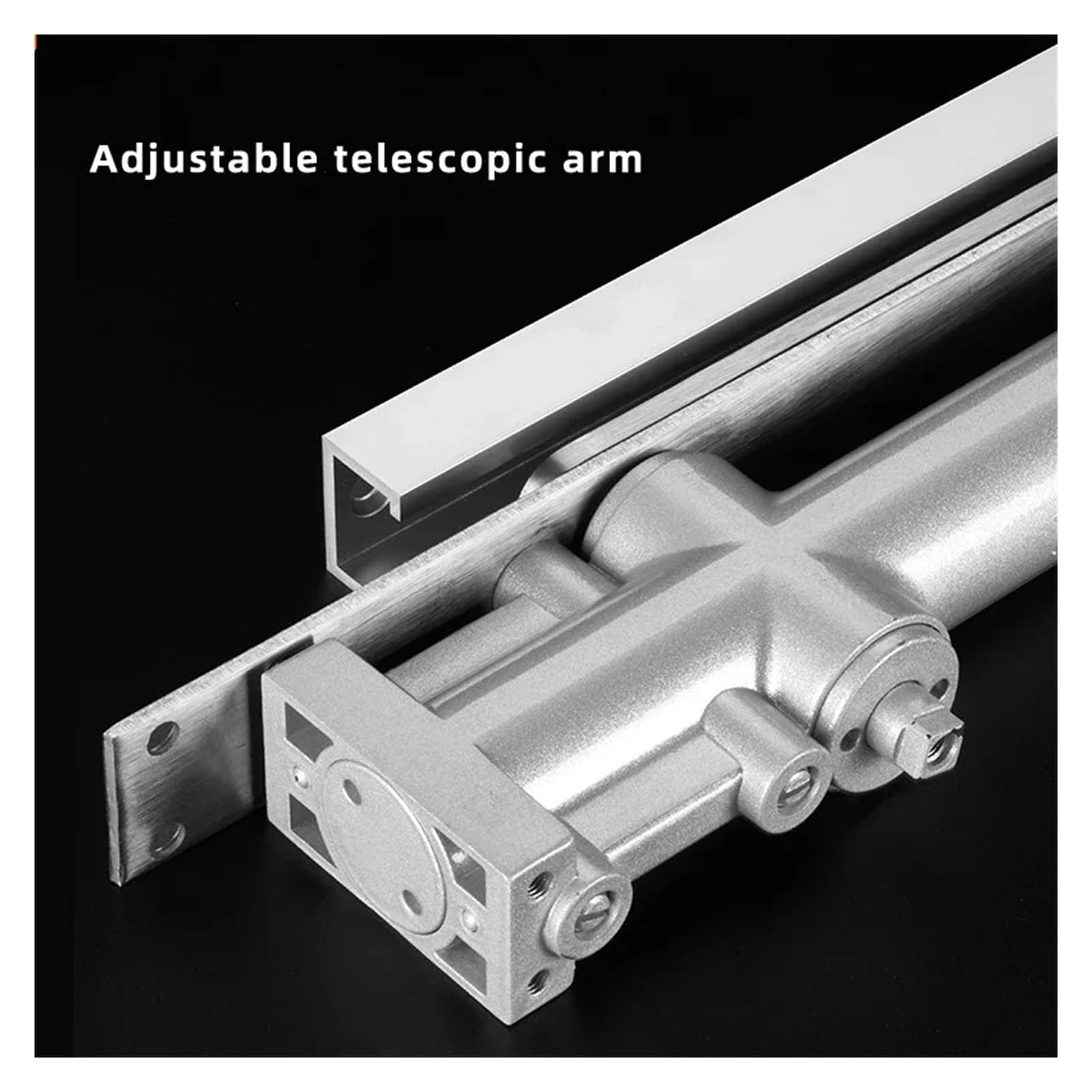 Chiudiporta idraulico nascosto, supporto invisibile, regolabile da 65 kg | Ferramenta for porte automatiche for sistema di chiusura idraulica delle porte domestiche