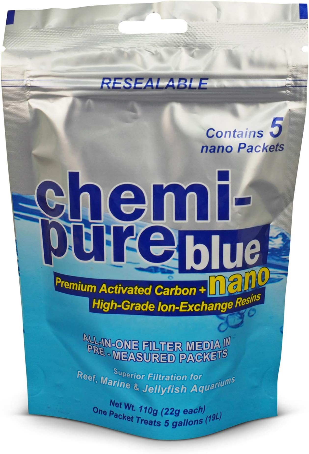 Chemi-Pure Blue Nano 5 Pack | All in One Filter Media | Premium Activated Carbon