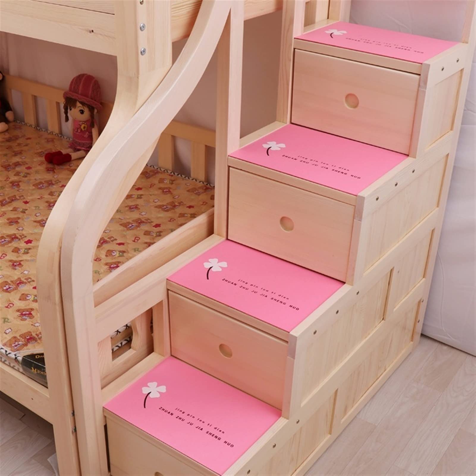 Tappetini per Letti Singoli a Soppalco Basso Coperta per Gradini, Tappeto Antiscivolo per Scale con Letto a Castello, Tappetino per Scalette Laterali per Bambini, Tappetini per Scale per ANI