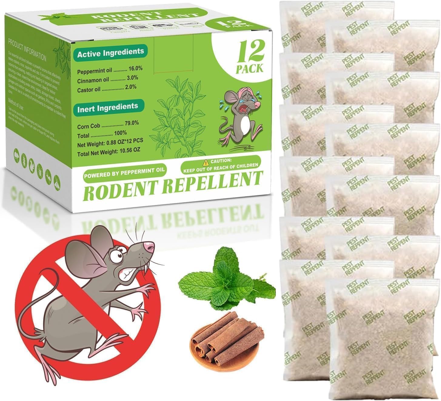 Peppermint Oil Pouches 12 Pack