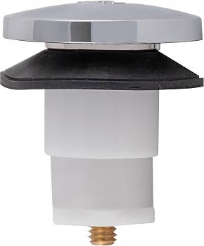 EZ-FLO ABS Tip-Toe Drain Stopper with Rubber Seal, 5/16 Inch Thread, Chrome Plated, 35227