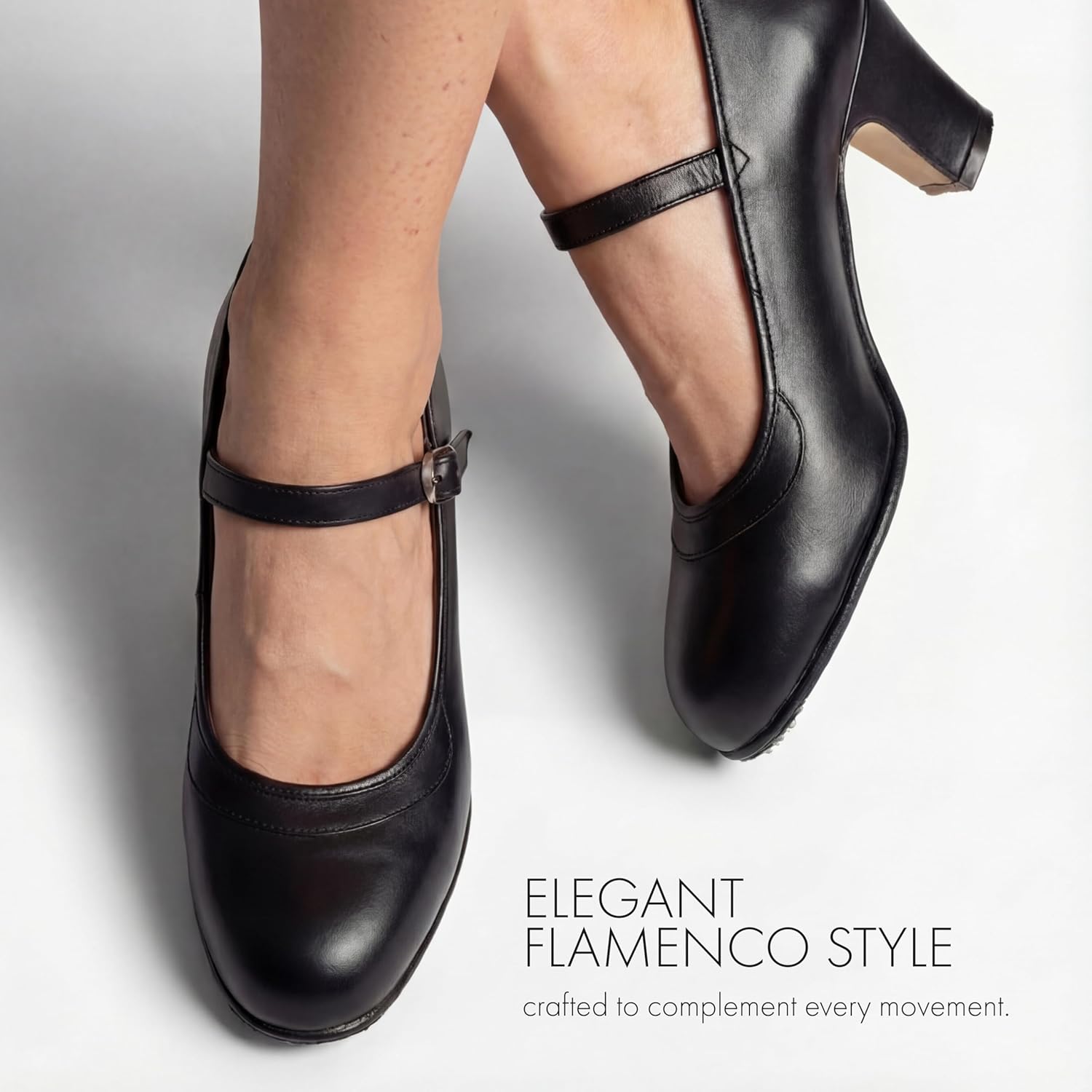 Ole Ole Flamenco Women’s Flamenco Shoes with Nails, Beginner Folklorico Dance Shoe, 5cm Heel, Made in Spain