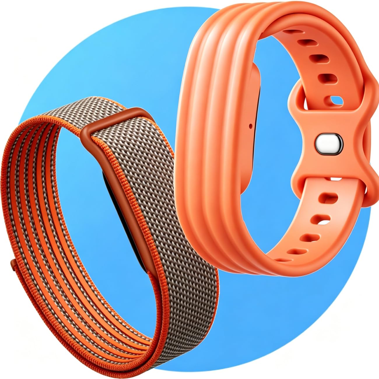 Merrwon Nylon Band Compatible with Google Fitbit Air,Bands Only, Replacement Strap for Google Fitbit Air Accessories Arm Strap (Orange)