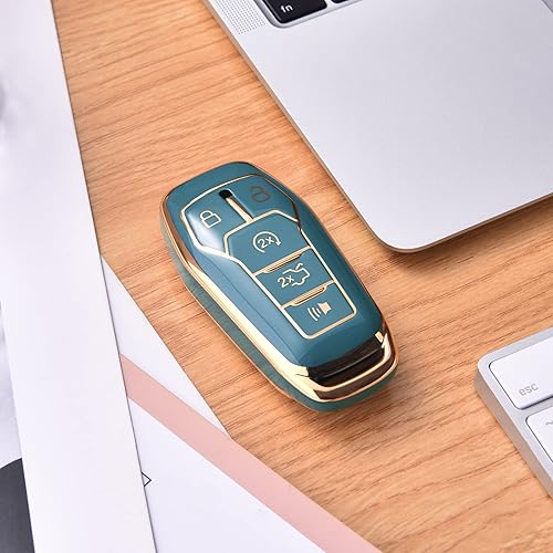 Miniatura 6 de ELOHEI Funda para llavero de automóvil de TPU suave para Ford, compatible con Ford F150 Explorer 2013-2016 Ford Fusion 2015-2017 Ford Mustang Edge