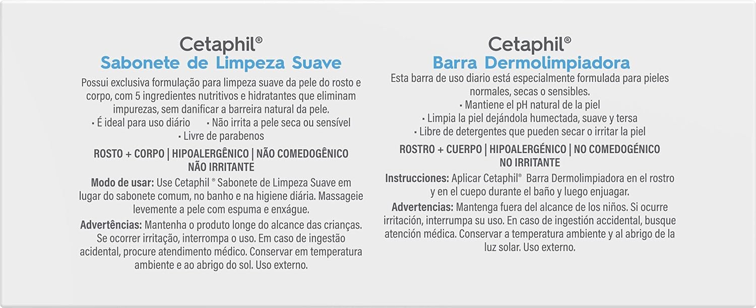 Cetaphil Sabonete Em Barra Limpeza Suave 127g