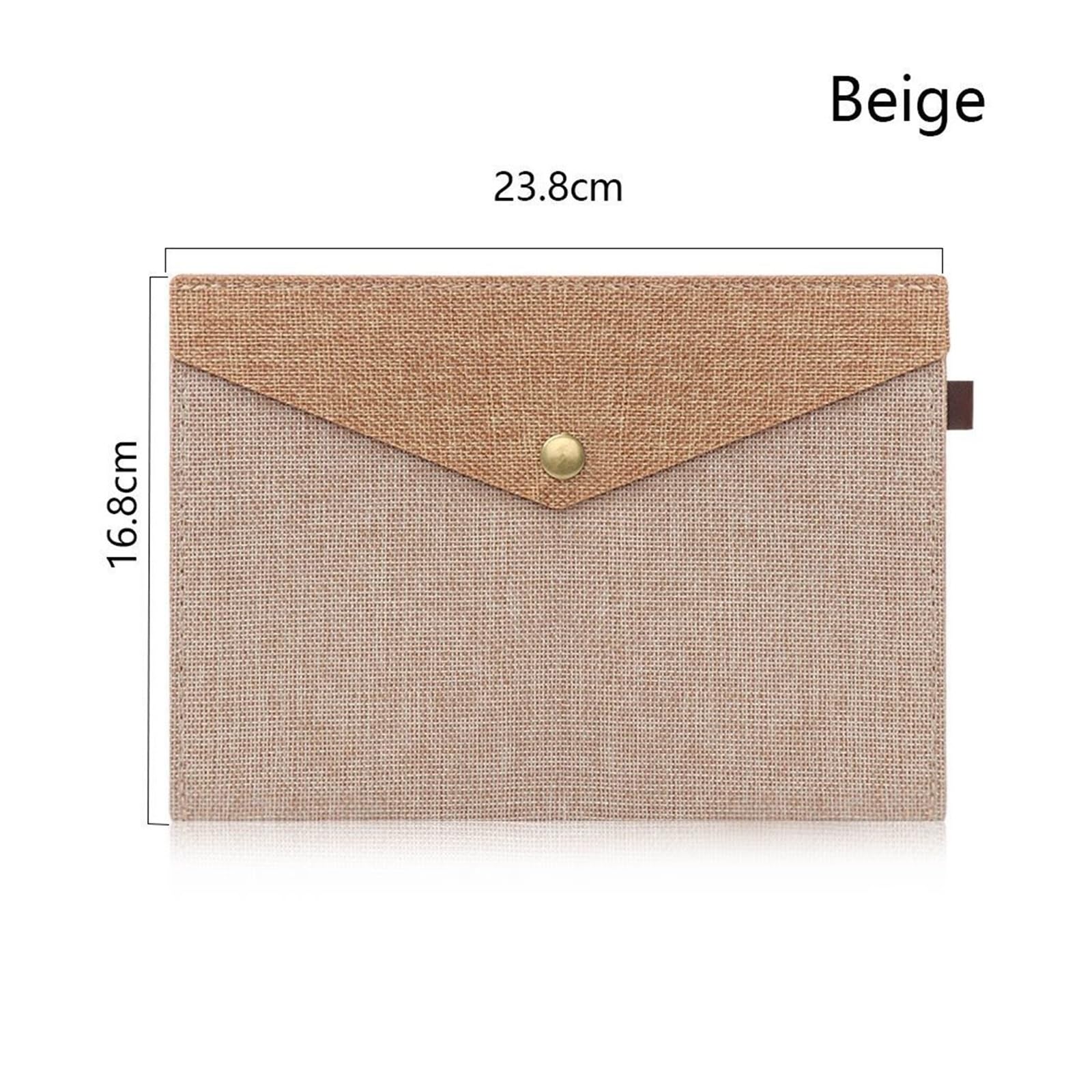 10pcs Stationery Simple Elegant Canvas Felt File Briefcase Paper Holder Document Bag Folder Per Scrivania