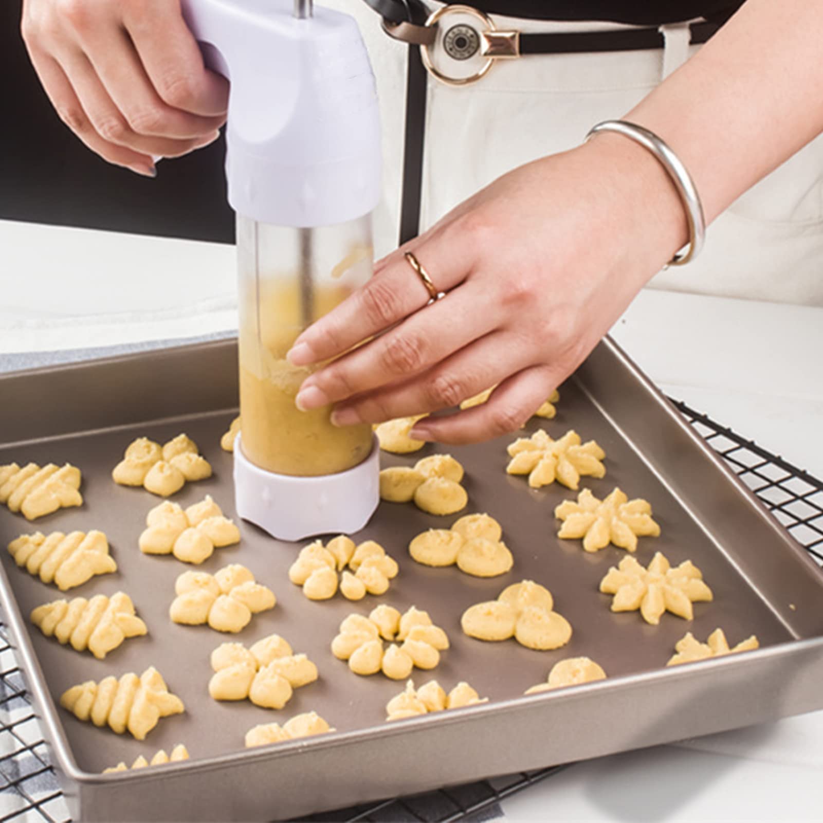 Empanada Maker Cookie Press Gun And Tips Set Stainless Steel Cookie Maker Baking Tools Cookie Shooter