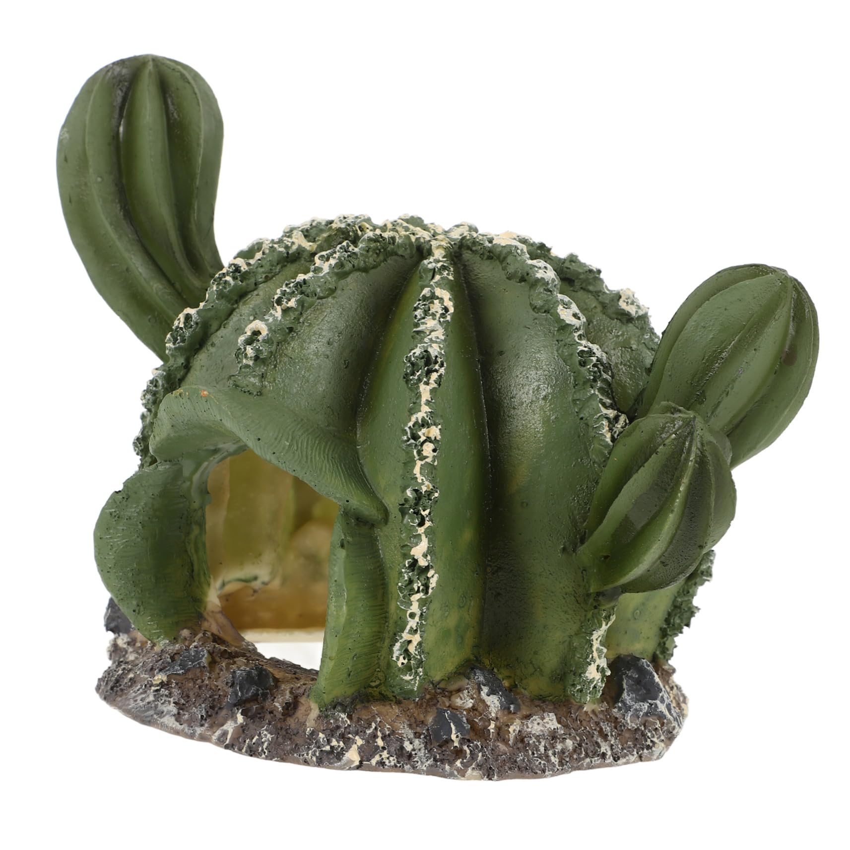 Happyyami 2pezzi Cactus Shaped Lizard Hideout Resina Per Rettili Decorazione Habitat Acquario Rifugio Per Lucertole e Tartarughe Design Realistico e Sicuro e Leggero