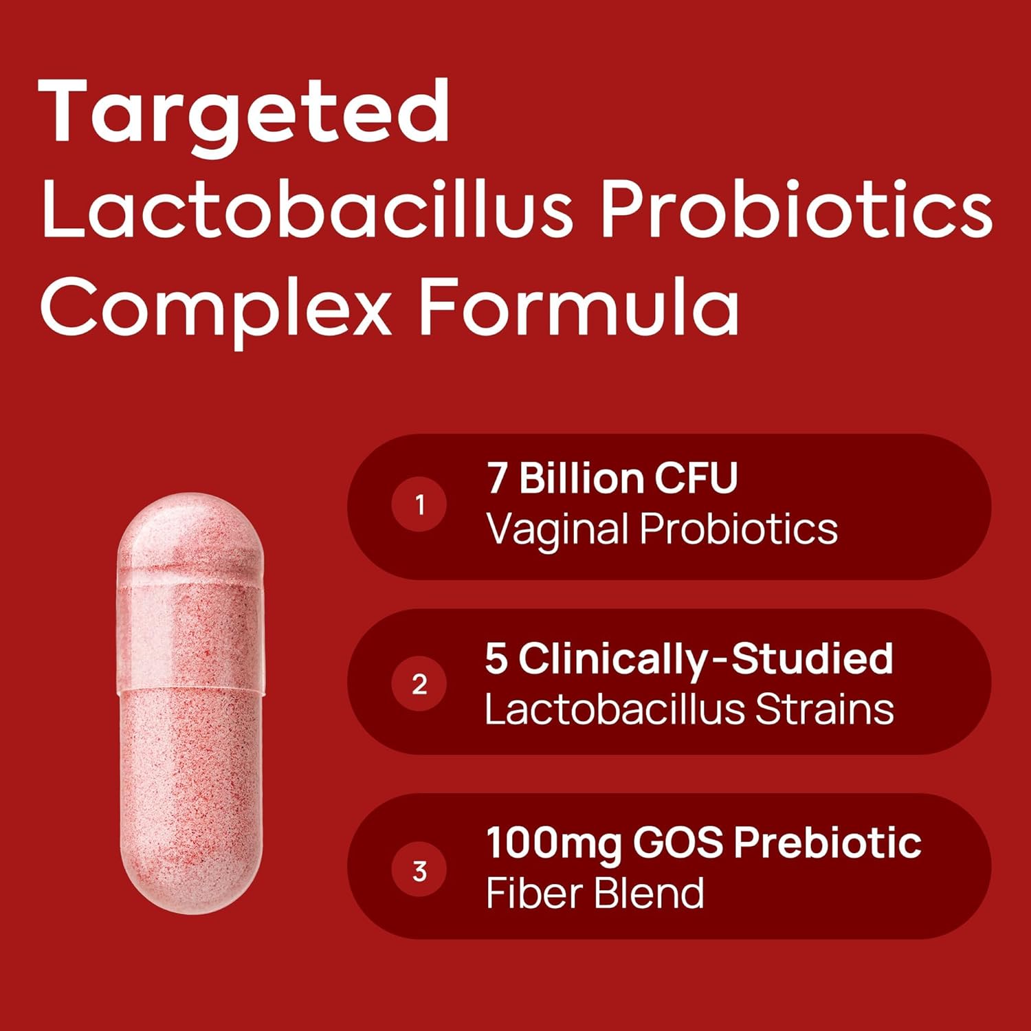 Vaginal Probiotics for Women - pH Balance, Healthy Vaginal Odor, Vaginal Flora, Yeast Balance, Immune Support - Prebiotics & Lactobacillus Probiotic, Mushroom, Cranberry, Pineapple, 60 CT - Image 3