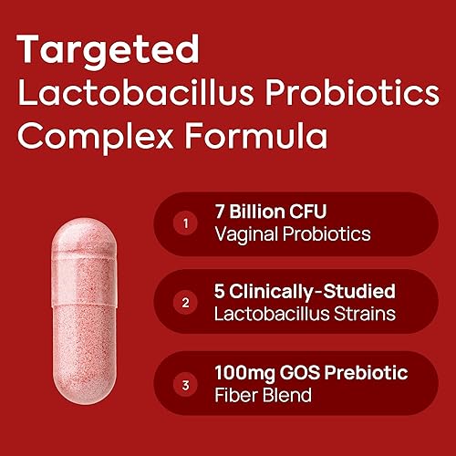 Miniatura 3 de Probióticos vaginales para mujeres, equilibrio de pH, olor vaginal saludable, flora vaginal, apoyo inmunológico, equilibrio de levadura, humedad,