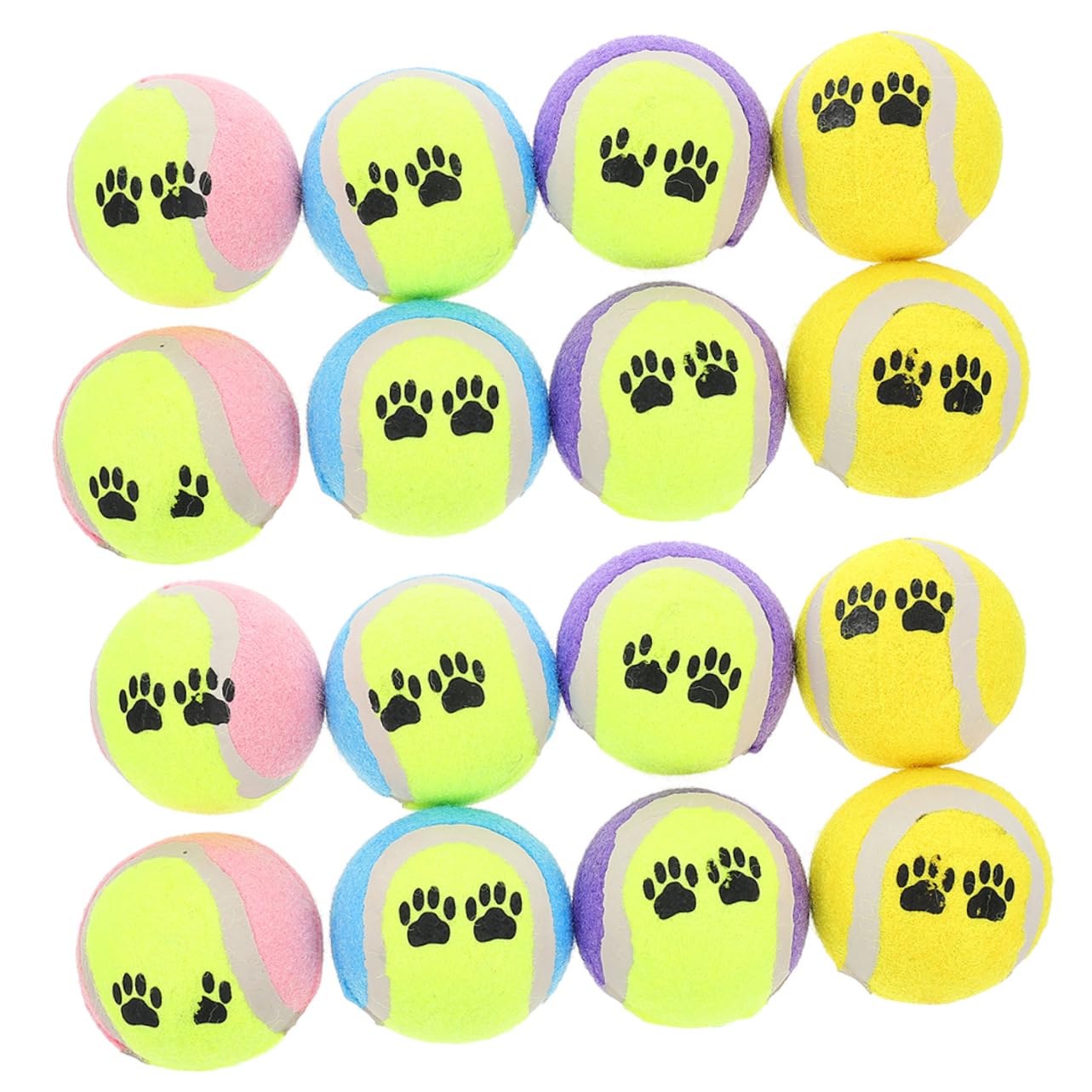 Toddmomy 16pièces Balles pour Chiens Jouets De Et Entraînement pour Chiots Coloris Variés De Résistantes Aux Morsures Et Flottantes