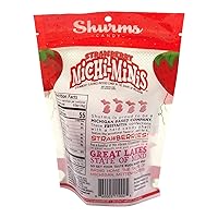 Vista 2 de Caramelo duro de fresa Michi-Minis Shurms en forma de Michigan, bolsa de 8 onzas