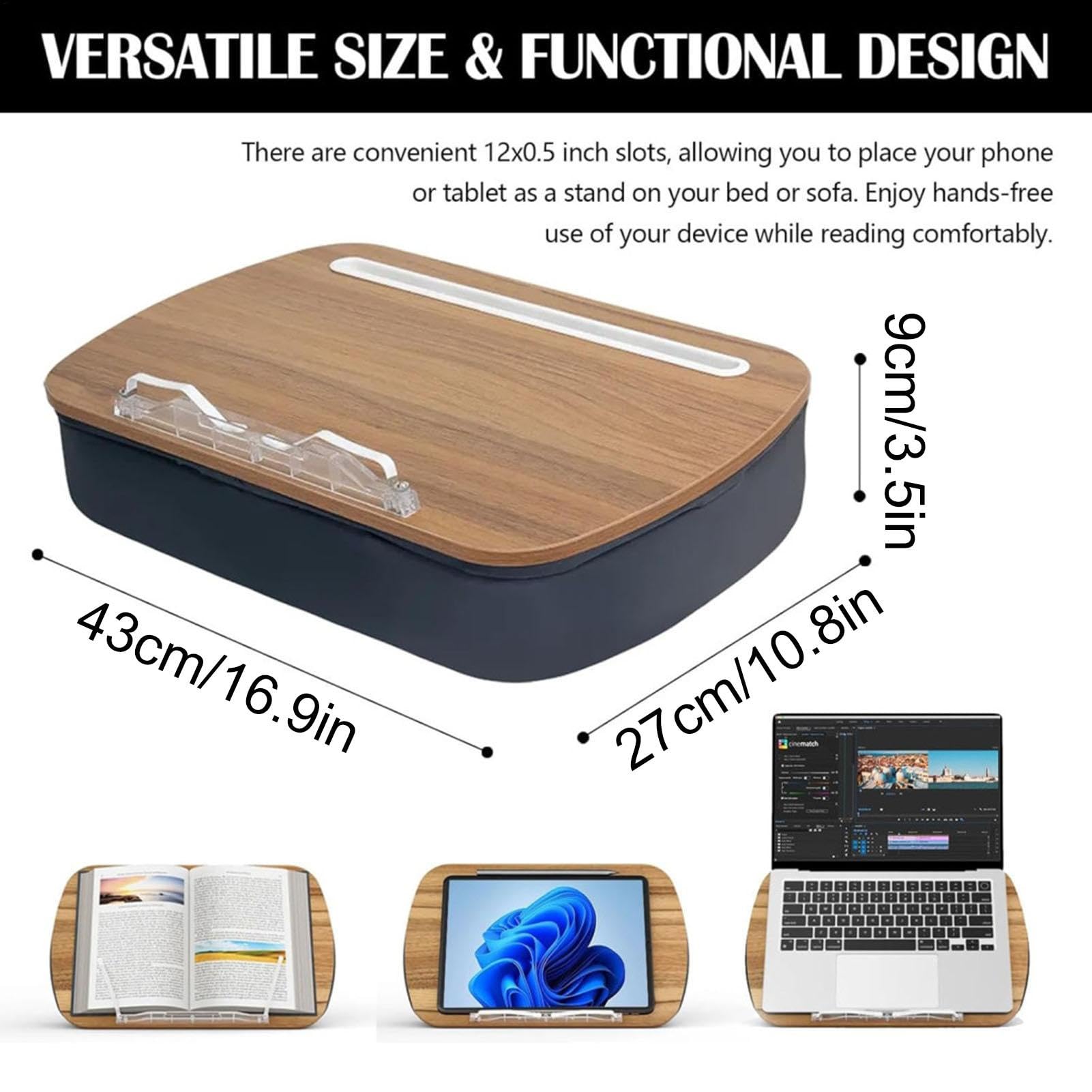 Almohada de lectura con soporte para libros Relleno Perlas Espuma | Cojín Soporte para Leer Relleno de Bolitas de Espuma, para Lectores, Portátil, Cama, Sofá, Tablet, E-Reader, Móvil, Regazo,