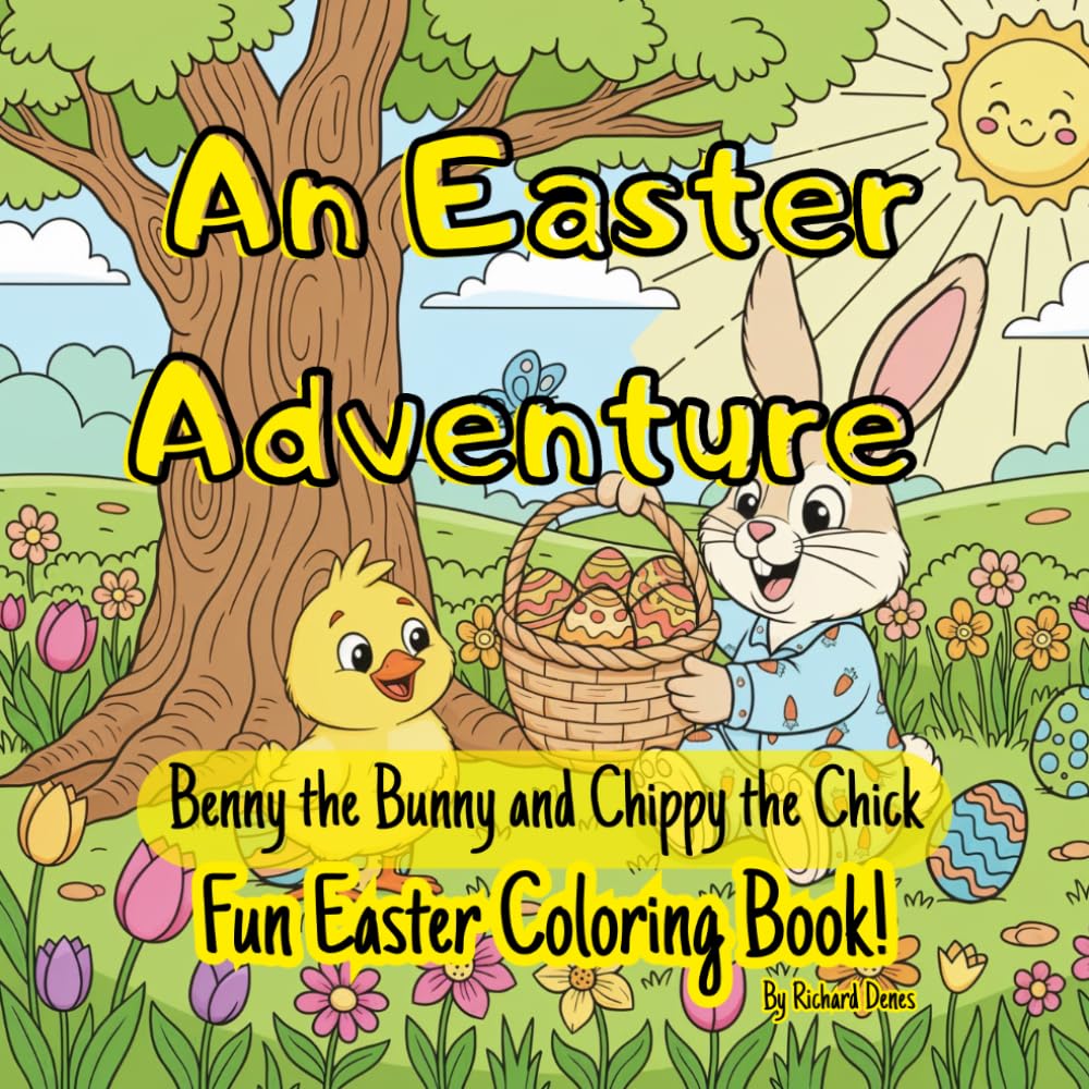 Benny the Bunny and Chippy the Chick: An Easter Adventure: A Cute Easter Coloring Book for Kids Ages 4–8 with a Fun Easter Story