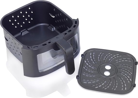 Zavor Sizzle 6 Qt Air Fryer with Basket and Clear Window - Air Fry, Broil, Crisp, Bake and Reheat in a Compact Airfryer with 8 Presets, Shake Alarm and Removable Basket & Handle - Freidora de Aire