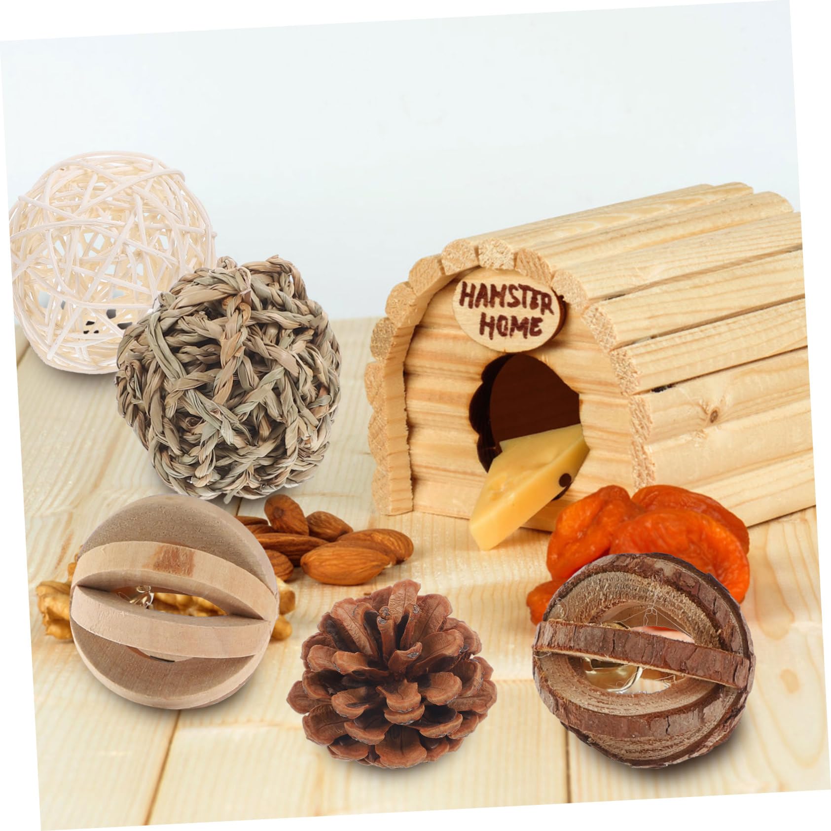 INOOMP 15stücke Teiliges Set Natürlichen -kauspielzeugen Für Hamster Und Meerschweinchen Für Zahnpflege Und Beschäftigung Für Kleine Haustiere Wie Kaninchen Und Nager