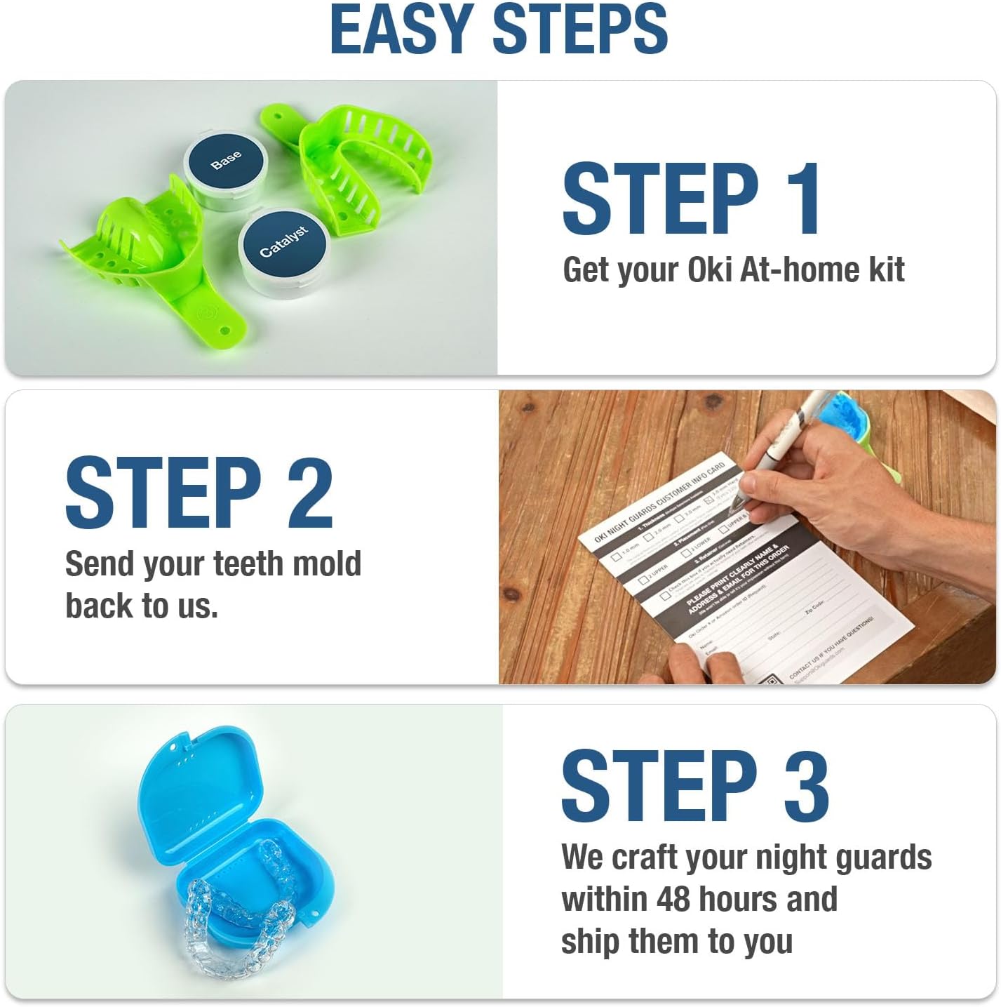 Two Custom Mouth Guards, 2 Packs for Custom Hybrid Night Guards, Great for Protection for Teeth Grinding and Clenching - Image 2