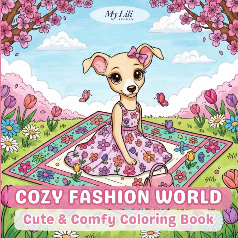 Cozy Fashion World: Cute Fashion Coloring Book for Girls
