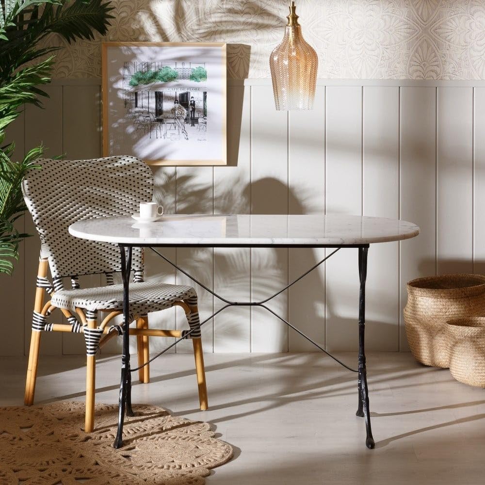 Kare design - Table bistrot marbre Ovale 120x60 cm