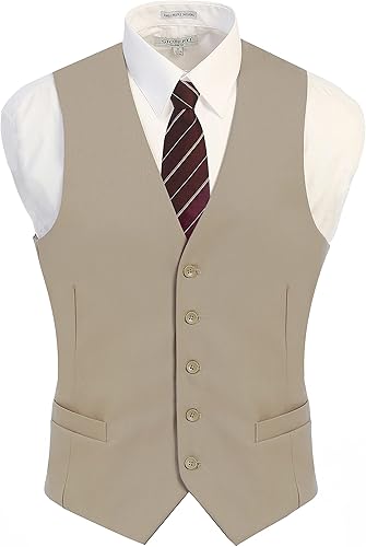Miniatura 2 de Gioberti - Chaleco formal para hombre, apto para negocios o como vestimenta casual
