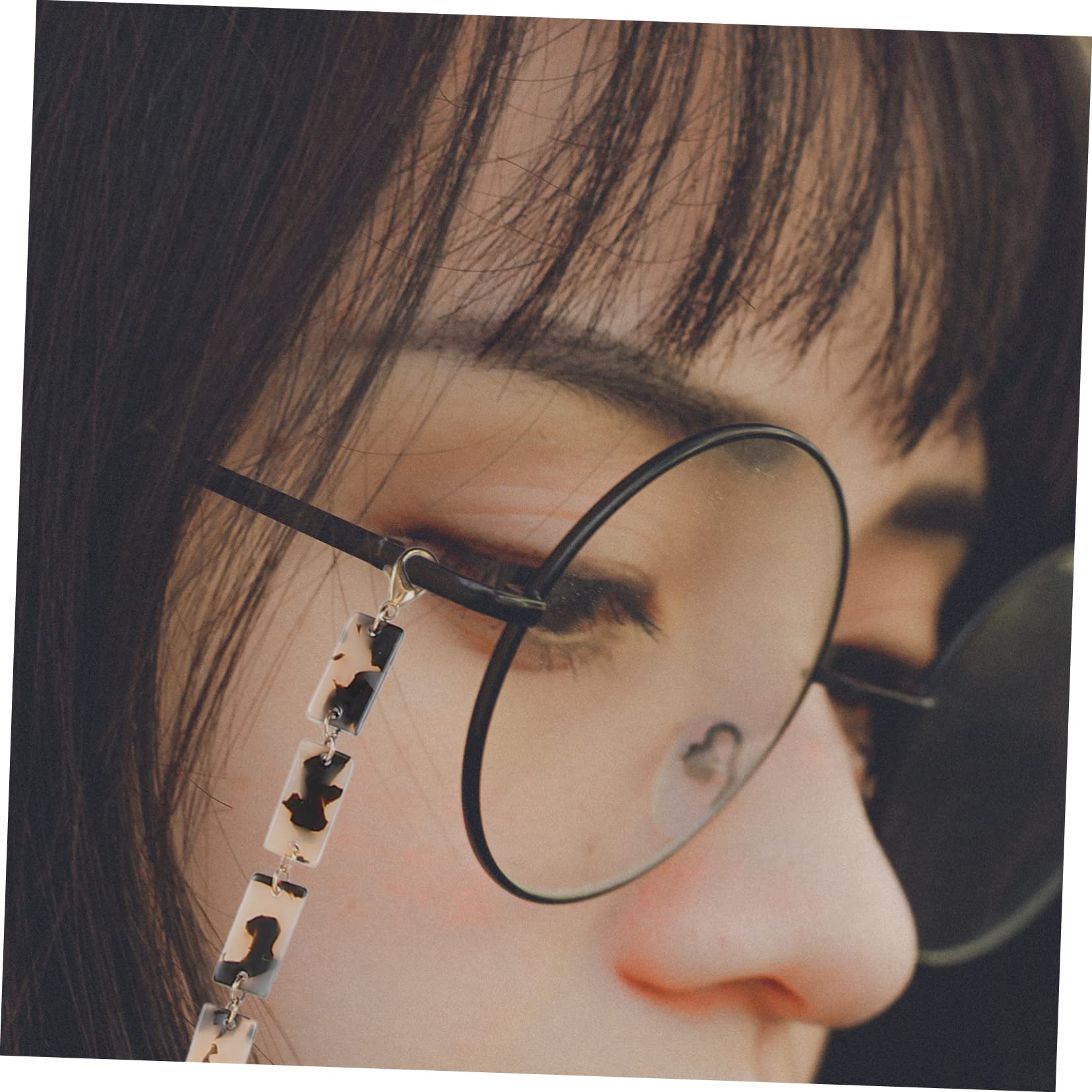 FRCOLOR Gafas De Acrílico Collares Decorativos Para Lentes Y Resistentes Estampado