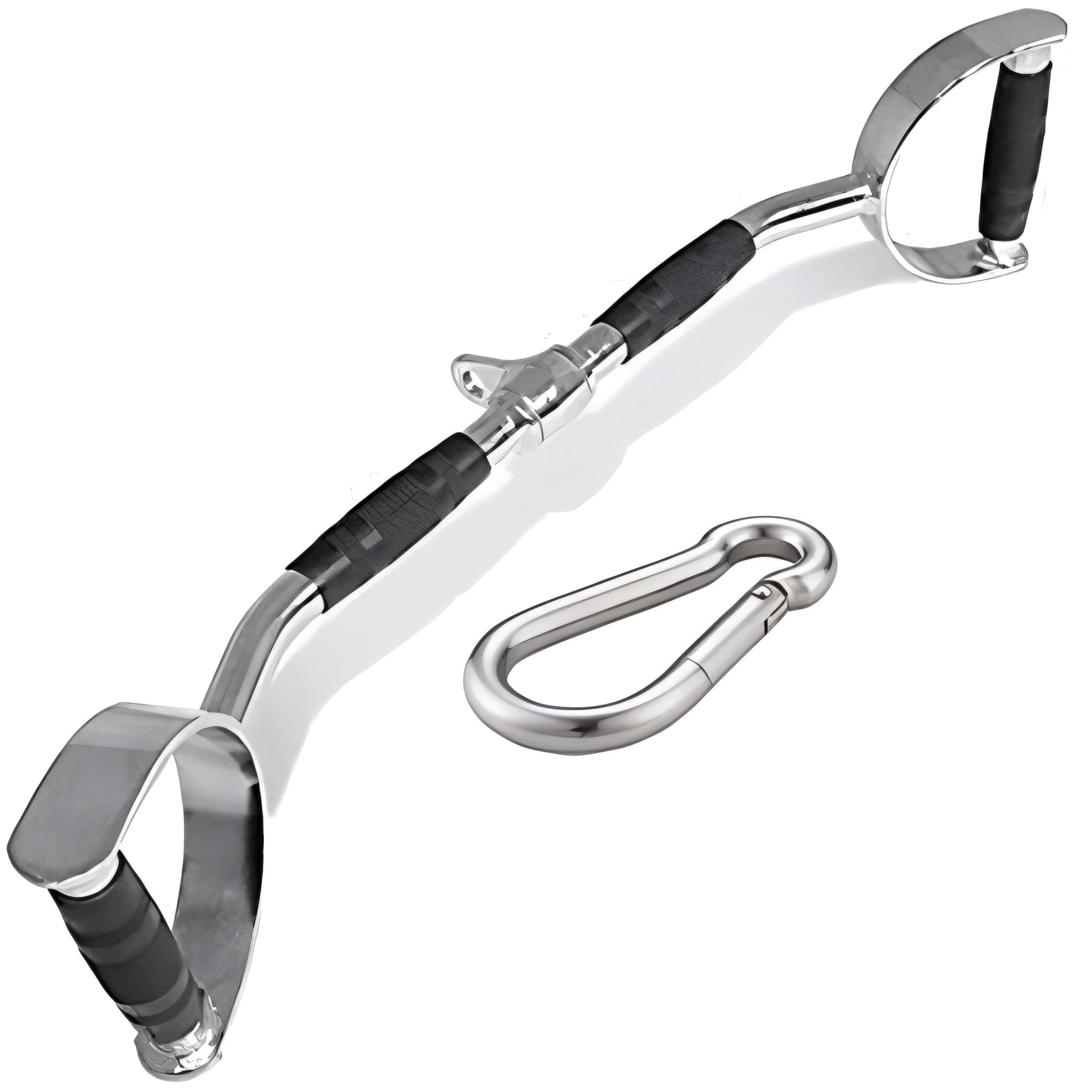 Zipzell® Sports Lat Pull Down Bar, Double D Handle with Rubber Grip, Chrome Steel Construction, with Safety Lock-image-30